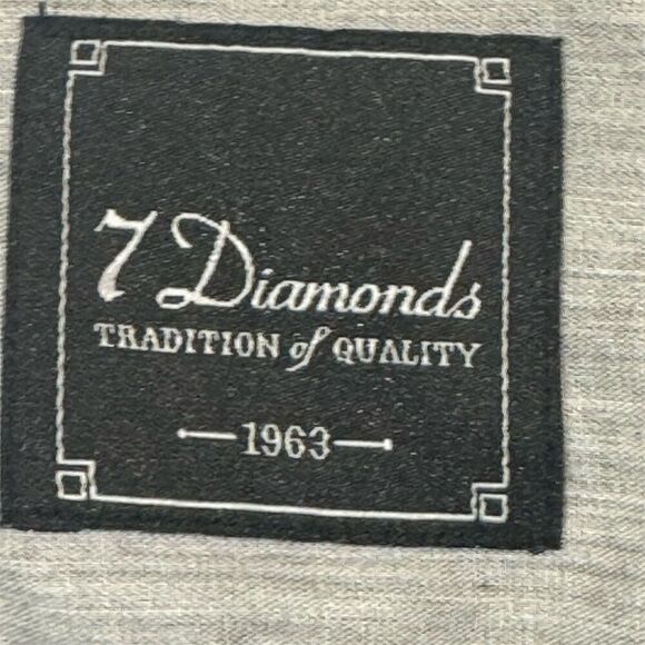 7 Diamonds XXL Plaid Button Shirt Blue Black Cotton Western Pockets Harvest Moon - Picture 4 of 7